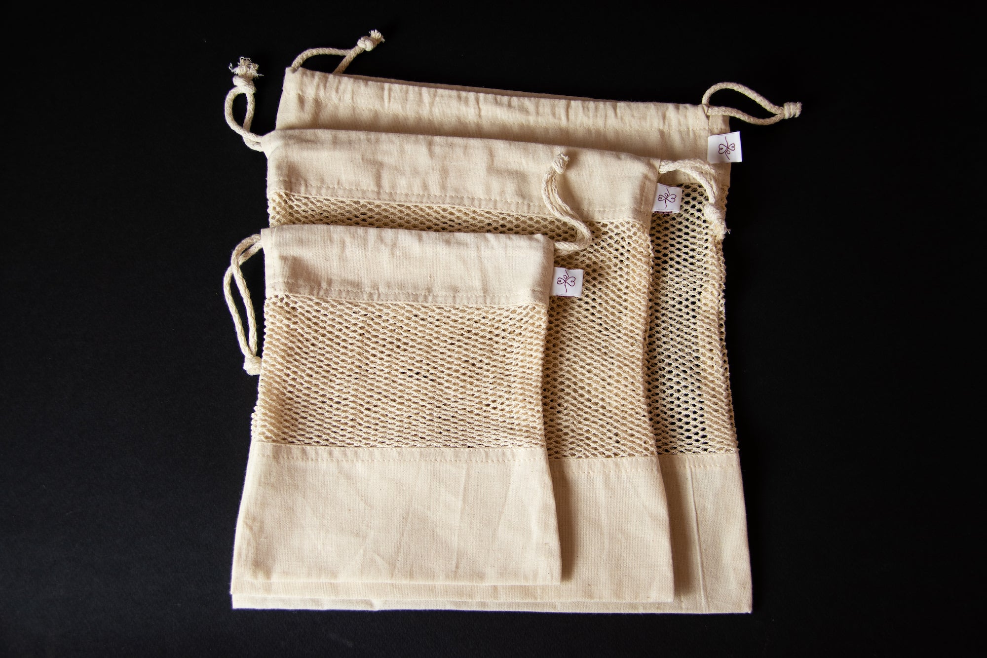 Zero waste textile bag set (3 pcs)