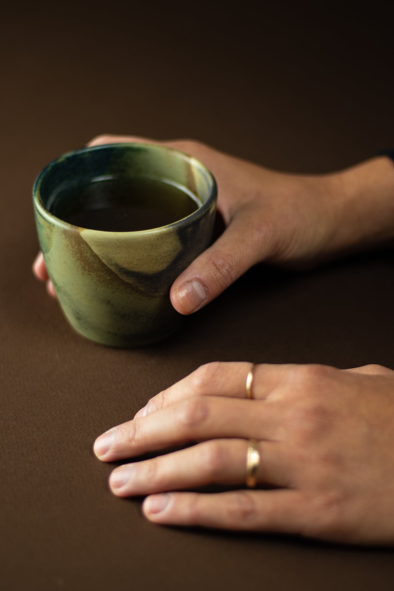 S Kézzel készült kerámia csésze