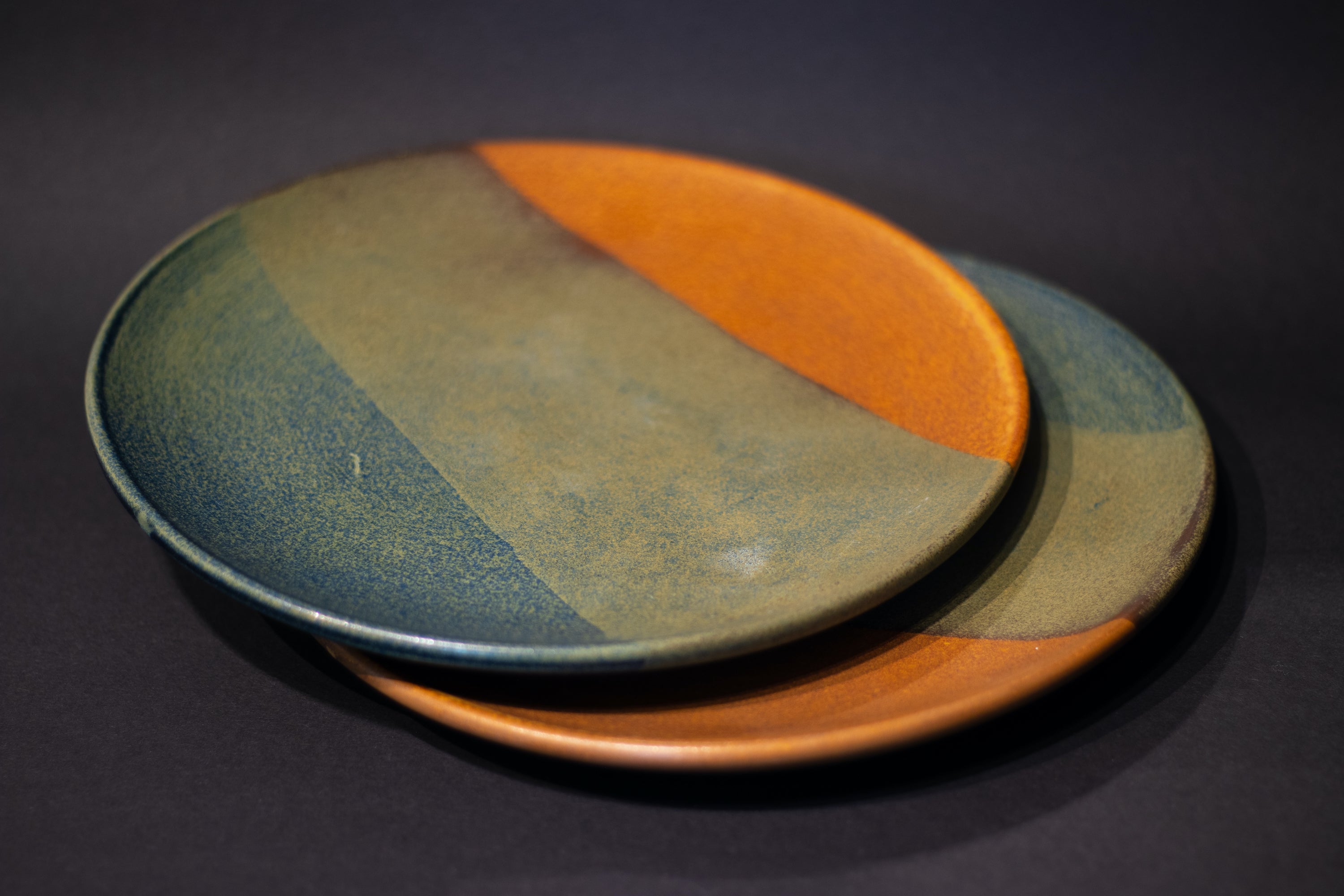 XL Kézzel készült kerámia lapos tányér